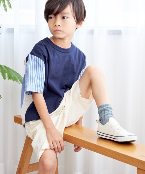MAKE YOUR DAY(メイクユアデイ)の「スーパーストレッチ5.5分丈タックパンツ■80~140cm(その他パンツ・キッズ・ベージュ/ブラック/アイボリー/カーキ・120/140/80/130/90/110/100)」の6枚目の写真