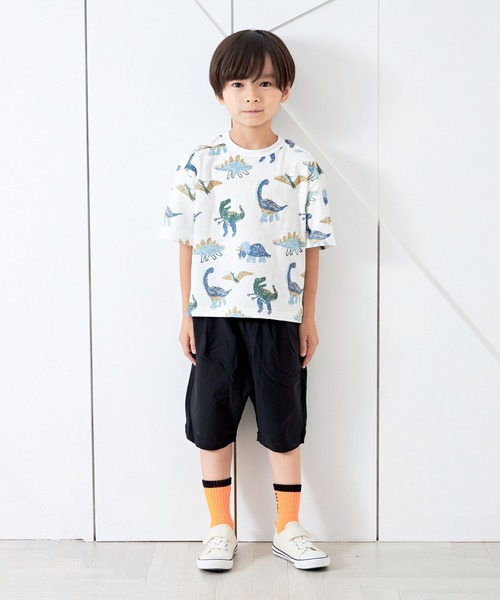 MAKE YOUR DAY(メイクユアデイ)の「スーパーストレッチ5.5分丈タックパンツ■80~140cm(その他パンツ・キッズ・ベージュ/ブラック/アイボリー/カーキ・120/140/80/130/90/110/100)」の10枚目の写真