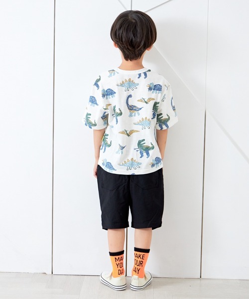 MAKE YOUR DAY(メイクユアデイ)の「スーパーストレッチ5.5分丈タックパンツ■80~140cm(その他パンツ・キッズ・ベージュ/ブラック/アイボリー/カーキ・120/140/80/130/90/110/100)」の11枚目の写真