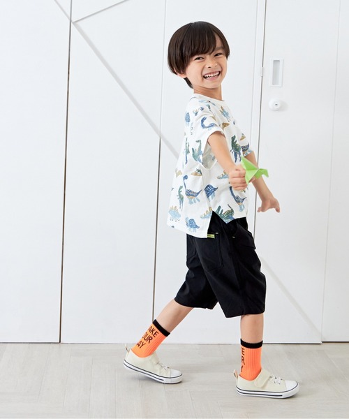 MAKE YOUR DAY(メイクユアデイ)の「スーパーストレッチ5.5分丈タックパンツ■80~140cm(その他パンツ・キッズ・ベージュ/ブラック/アイボリー/カーキ・120/140/80/130/90/110/100)」の13枚目の写真