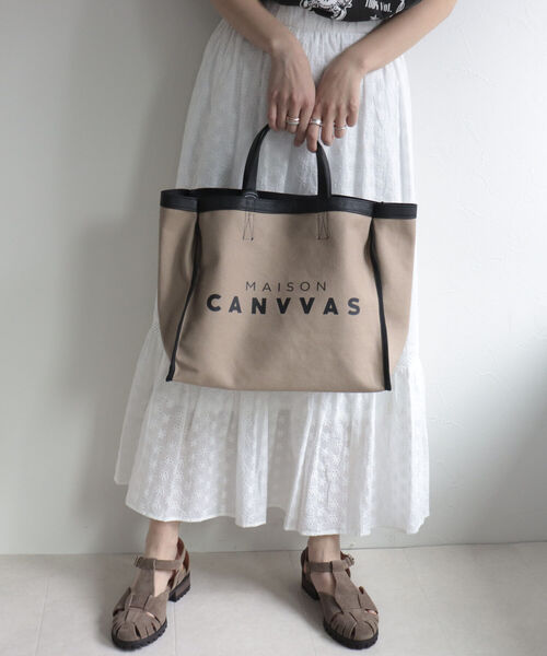 MAISON CANVVAS（メゾンキャンバス）の「【MAISON CANVVAS メゾンキャンバス】エシカルリバートートバッグ（トートバッグ・レディース・ベージュ・FREE）」の6枚目の写真
