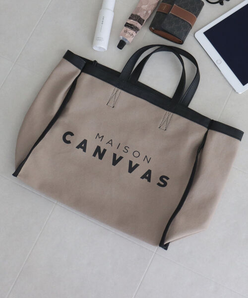 MAISON CANVVAS（メゾンキャンバス）の「【MAISON CANVVAS メゾンキャンバス】エシカルリバートートバッグ（トートバッグ・レディース・ベージュ・FREE）」の4枚目の写真