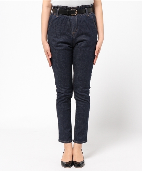 one after another NICE CLAUP（ワンアフターアナザーナイスクラップ）の「【non-no9月号掲載ナイスクラップ】ハイウェストテーパードパンツ（その他パンツ・レディース・インディゴブルー/オフホワイト/ブルー系その他・FREE）」の8枚目の写真