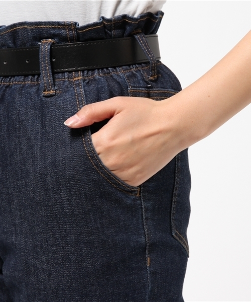 one after another NICE CLAUP（ワンアフターアナザーナイスクラップ）の「【non-no9月号掲載ナイスクラップ】ハイウェストテーパードパンツ（その他パンツ・レディース・インディゴブルー/オフホワイト/ブルー系その他・FREE）」の16枚目の写真