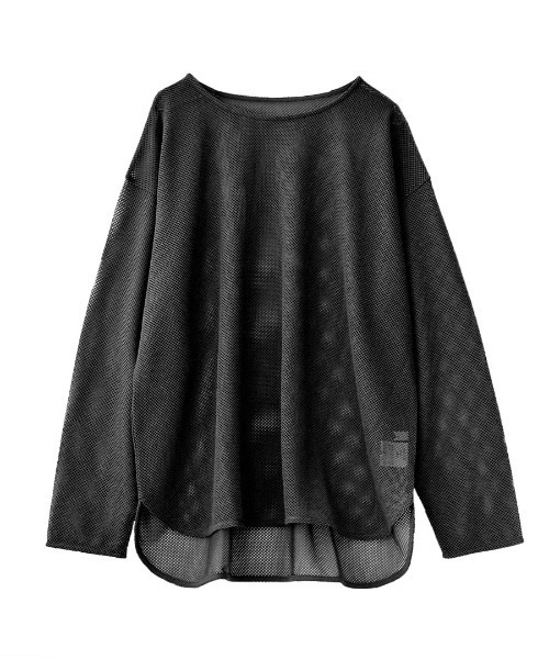 e-zakkamania stores（イーザッカマニアストアーズ）の「オーバーメッシュ プルオーバー（Tシャツ/カットソー・レディース・ライトブラウン/ブラック・フリー）」の8枚目の写真