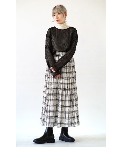 e-zakkamania stores（イーザッカマニアストアーズ）の「オーバーメッシュ プルオーバー（Tシャツ/カットソー・レディース・ライトブラウン/ブラック・フリー）」の14枚目の写真