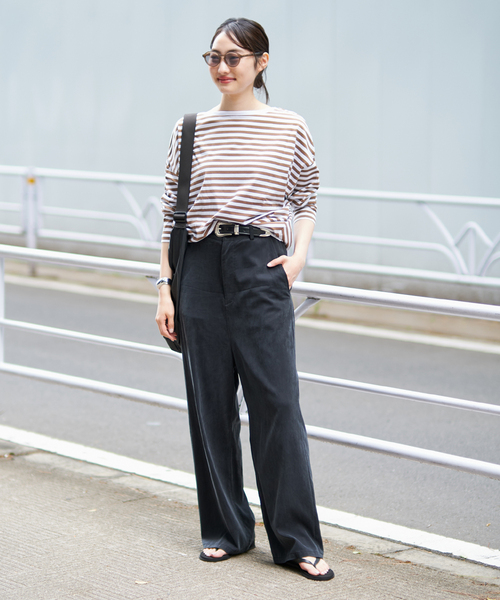 Plage - plage プラージュ R&#39;IAM FEMININE ボーダー Tシャツ plage（プラージュ）の「【R'IAM】FEMININE ボーダーTシャツ