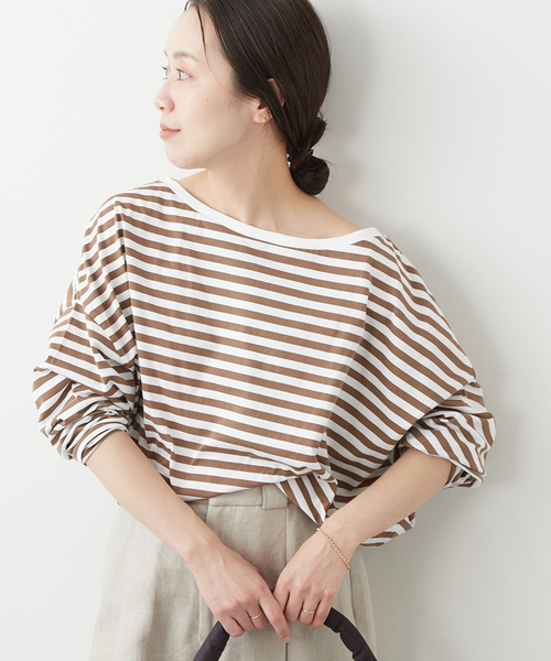 Plage - plage プラージュ R&#39;IAM FEMININE ボーダー Tシャツ plage（プラージュ）の「【R'IAM】FEMININE ボーダーTシャツ