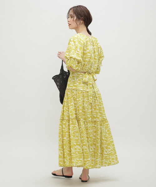 新品 ナノユニバース バックスリットブラウス バルーンスリーブ 