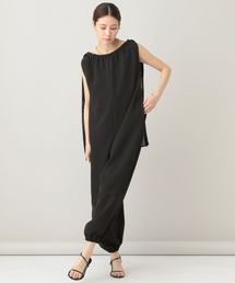 カレンソロジー リボンオールインワン　サロペットブラック 中古・古着通販】Curensology (カレンソロジー) リボンオールインワン