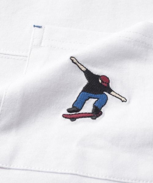 GLAZOS（グラソス）の「ポケット刺繍ビッグ半袖Tシャツ（Tシャツ/カットソー・キッズ・ホワイト/ブラック/オレンジ/ブルーグリーン・170cm/150cm/140cm/160cm）」の17枚目の写真