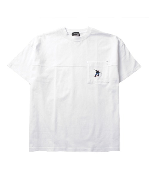 GLAZOS（グラソス）の「ポケット刺繍ビッグ半袖Tシャツ（Tシャツ/カットソー・キッズ・ホワイト/ブラック/オレンジ/ブルーグリーン・170cm/150cm/140cm/160cm）」の16枚目の写真