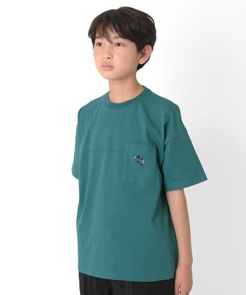 GLAZOS（グラソス）の「ポケット刺繍ビッグ半袖Tシャツ（Tシャツ/カットソー・キッズ・ホワイト/ブラック/オレンジ/ブルーグリーン・170cm/150cm/140cm/160cm）」の12枚目の写真