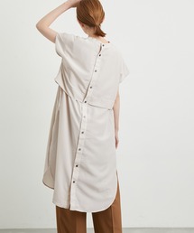 ROPE' PICNIC | 【WEB限定カラー:カーキ】吸水速乾/2WAYレイヤード風シャツワンピース(シャツワンピース)