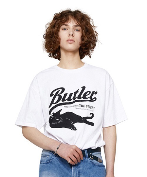 VIVASTUDIO(ビバスタジオ)の「A'GEM/9 × .kom『VIVA STUDIO/ビバスタジオ』BUTLER TEE/バトラーカットデザイン 半袖Tシャツ(Tシャツ/カットソー・メンズ・ブラック/ホワイト・M/L)」の2枚目の写真