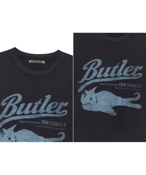 VIVASTUDIO(ビバスタジオ)の「A'GEM/9 × .kom『VIVA STUDIO/ビバスタジオ』BUTLER TEE/バトラーカットデザイン 半袖Tシャツ(Tシャツ/カットソー・メンズ・ブラック/ホワイト・M/L)」の13枚目の写真