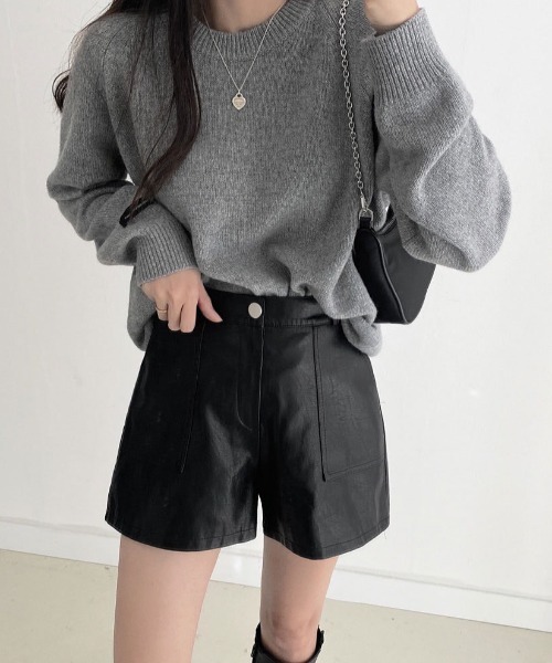 LAC-VERT(ラック・ヴェール)の「フェイクレザーショートパンツ(その他パンツ・レディース・ブラック/カーキ・L/M)」の13枚目の写真