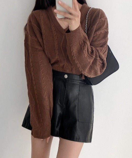 LAC-VERT(ラック・ヴェール)の「フェイクレザーショートパンツ(その他パンツ・レディース・ブラック/カーキ・L/M)」の20枚目の写真