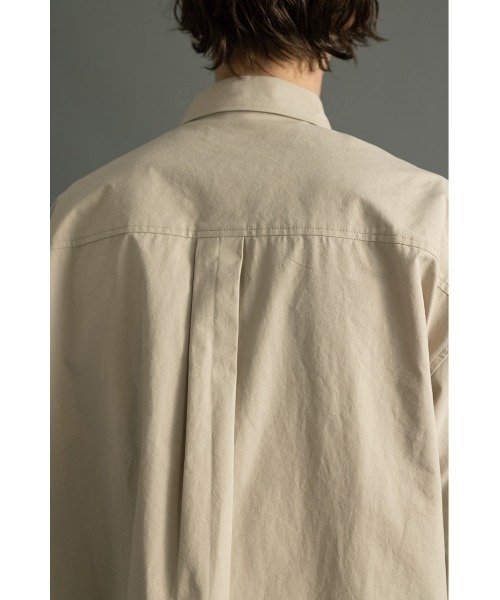 STYLEMIXER(スタイルミキサー)の「カッティングポケットシャツ(シャツ/ブラウス・メンズ・ブラック/ライトベージュ・MEDIUM/LARGE)」の5枚目の写真