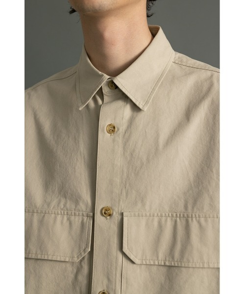 STYLEMIXER(スタイルミキサー)の「カッティングポケットシャツ(シャツ/ブラウス・メンズ・ブラック/ライトベージュ・MEDIUM/LARGE)」の12枚目の写真