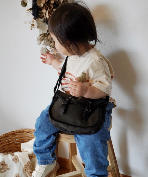 Port（ポート）の「【 hymy-ヒュミュ- 】 キャンバス ポストマン ショルダーバッグ #_（ショルダーバッグ・キッズ・ブラック/ホワイト/ライトブラウン/ダークブラウン・FREE）」の3枚目の写真