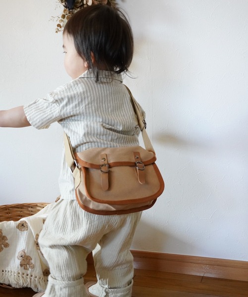 Port（ポート）の「【 hymy-ヒュミュ- 】 キャンバス ポストマン ショルダーバッグ #_（ショルダーバッグ・キッズ・ブラック/ホワイト/ライトブラウン/ダークブラウン・FREE）」の4枚目の写真