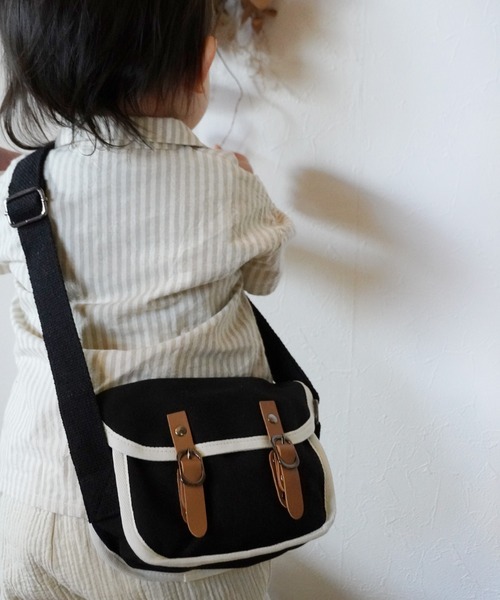 Port（ポート）の「【 hymy-ヒュミュ- 】 キャンバス ポストマン ショルダーバッグ #_（ショルダーバッグ・キッズ・ブラック/ホワイト/ライトブラウン/ダークブラウン・FREE）」の2枚目の写真