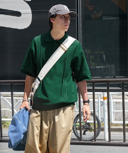 ★送関込み★ Thom Browne ケーブルニット ストライプポロ CODDERR】ケーブルニットストライプルーズポロシャツ MONO-MART