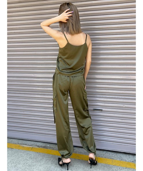 EGOIST（エゴイスト）の「レースサテンキャミトップス（キャミソール・レディース・ブラック/カーキ/グレー・FREE）」の13枚目の写真