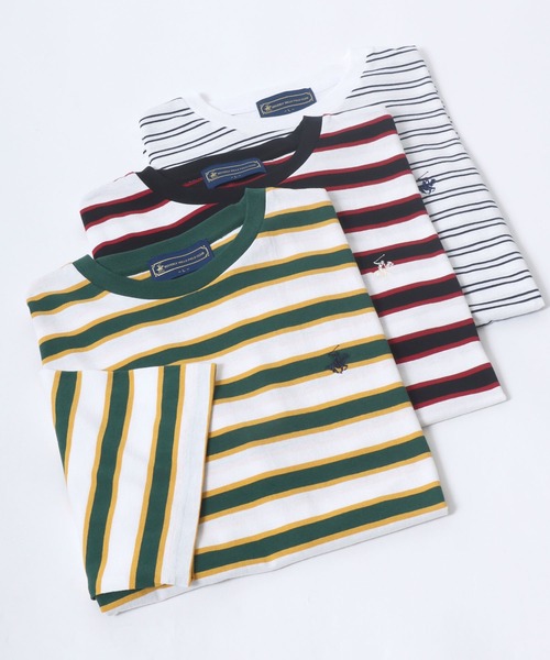 BEVERLY HILLS POLO CLUB（ビバリーヒルズポロクラブ）の「BEVERLYHILLS POLO CLUB　ワンポイントロゴ刺繍半袖Tシャツ メンズ レディース/無地/ボーダー/リンガーT（Tシャツ/カットソー・メンズ・ホワイト系その他4/ブラック/ホワイト系その他5/ブルー系その他/マスタード/ホワイト系その他/グリーン系その他/ホワイト系その他3/ホワイト/ネイビー/ブラック系その他/ホワイト系その他2/ホワイト系その他6/ブラック系その他2/ブラック系その他3/ネイビー系2・L/LL/M）」の7枚目の写真