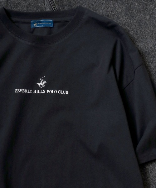 BEVERLY HILLS POLO CLUB（ビバリーヒルズポロクラブ）の「BEVERLYHILLS POLO CLUB　ワンポイントロゴ刺繍半袖Tシャツ メンズ レディース/無地/ボーダー/リンガーT（Tシャツ/カットソー・メンズ・ホワイト系その他4/ブラック/ホワイト系その他5/ブルー系その他/マスタード/ホワイト系その他/グリーン系その他/ホワイト系その他3/ホワイト/ネイビー/ブラック系その他/ホワイト系その他2/ホワイト系その他6/ブラック系その他2/ブラック系その他3/ネイビー系2・L/LL/M）」の11枚目の写真