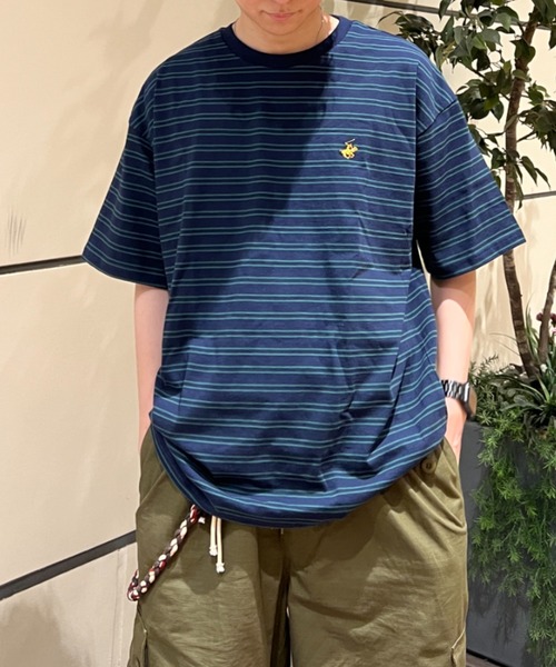 BEVERLY HILLS POLO CLUB（ビバリーヒルズポロクラブ）の「BEVERLYHILLS POLO CLUB　ワンポイントロゴ刺繍半袖Tシャツ メンズ レディース/無地/ボーダー/リンガーT（Tシャツ/カットソー・メンズ・ホワイト系その他4/ブラック/ホワイト系その他5/ブルー系その他/マスタード/ホワイト系その他/グリーン系その他/ホワイト系その他3/ホワイト/ネイビー/ブラック系その他/ホワイト系その他2/ホワイト系その他6/ブラック系その他2/ブラック系その他3/ネイビー系2・L/LL/M）」の18枚目の写真