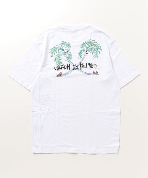 VOLCOM（ボルコム）の「VOLCOM/ボルコム バックプリントTシャツ クルーネック半袖Tee/コットンTシャツ  AF522300（Tシャツ/カットソー・メンズ・ホワイト/ブラック・M/XL/L）」の4枚目の写真