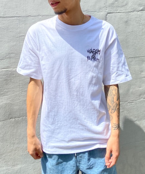 VOLCOM（ボルコム）の「VOLCOM/ボルコム バックプリントTシャツ クルーネック半袖Tee/コットンTシャツ  AF522300（Tシャツ/カットソー・メンズ・ホワイト/ブラック・M/XL/L）」の5枚目の写真