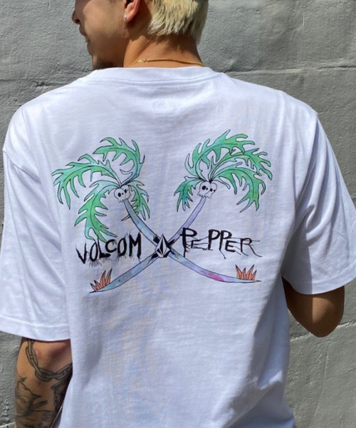 VOLCOM（ボルコム）の「VOLCOM/ボルコム バックプリントTシャツ クルーネック半袖Tee/コットンTシャツ  AF522300（Tシャツ/カットソー・メンズ・ホワイト/ブラック・M/XL/L）」の7枚目の写真