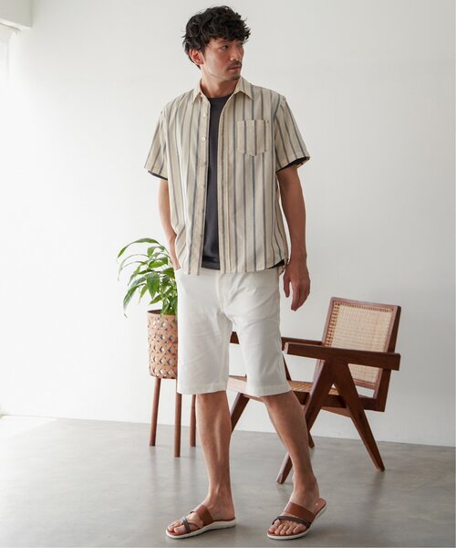 ikka(イッカ)の「パナマレギュラーカラー半袖シャツ(シャツ/ブラウス・メンズ・ホワイト/ベージュ/ブルー/ネイビー・S/M/L/XL)」の9枚目の写真