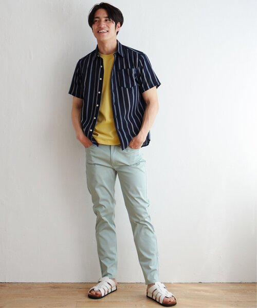 ikka(イッカ)の「パナマレギュラーカラー半袖シャツ(シャツ/ブラウス・メンズ・ホワイト/ベージュ/ブルー/ネイビー・S/M/L/XL)」の17枚目の写真