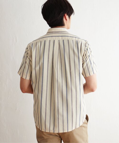 ikka(イッカ)の「パナマレギュラーカラー半袖シャツ(シャツ/ブラウス・メンズ・ホワイト/ベージュ/ブルー/ネイビー・S/M/L/XL)」の20枚目の写真