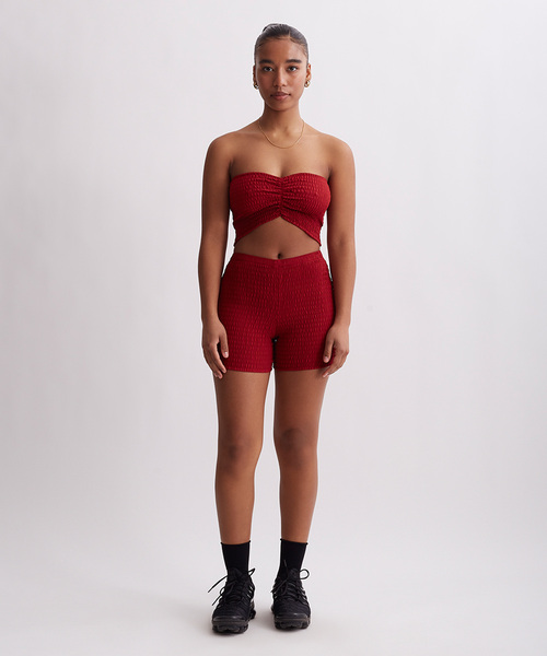 Saturdays NYC(サタデーズ ニューヨークシティ )の「Joanna Smocked Bandeau(チューブトップ・レディース・レッド/ブラウン系その他2/オフホワイト・L/S)」の6枚目の写真