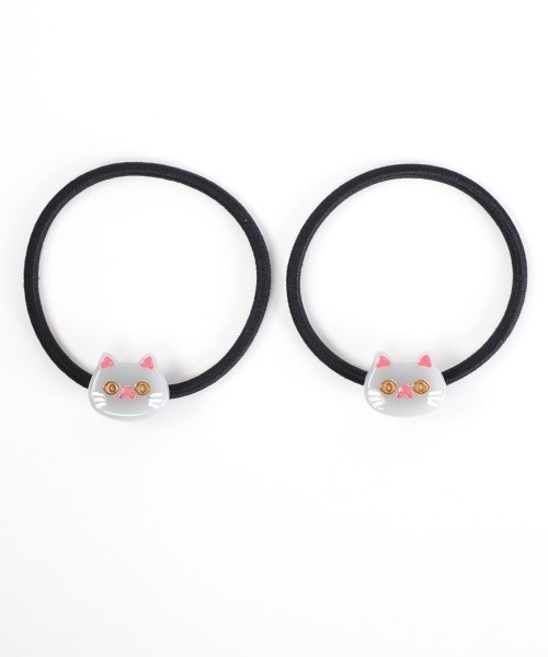 TONE SELECT GOODS（トーンセレクトグッズ）の「【urge select】ネコちゃん ヘアゴム【2本セット】（ヘアゴム・レディース・ホワイト/グレー/ブラック/ブラウン系・FREE）」の10枚目の写真