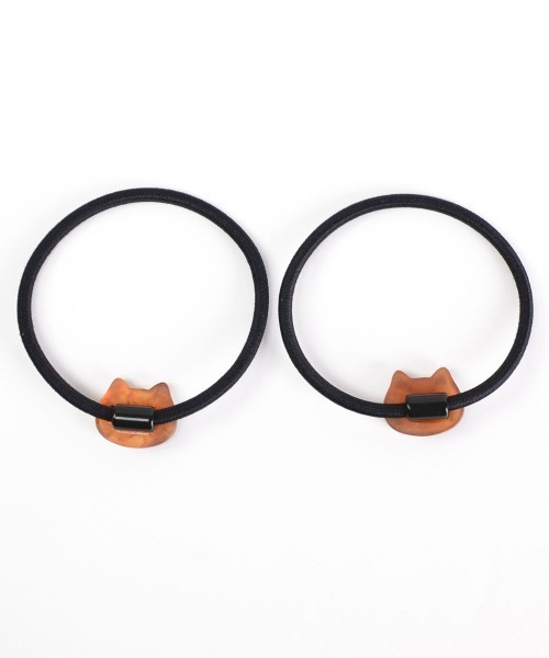 TONE SELECT GOODS（トーンセレクトグッズ）の「【urge select】ネコちゃん ヘアゴム【2本セット】（ヘアゴム・レディース・ホワイト/グレー/ブラック/ブラウン系・FREE）」の6枚目の写真