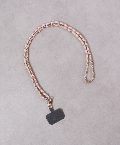 Ree&Mee（リーアンドミー）の「Ree&Mee チェーン スマホ ショルダー スマホストラップ モバイル ストラップ（スマホグッズ・レディース・アイボリー/ホワイト/レッド/ピンク/モカ/イエロー/ブラック/ブラウン/ゴールド系その他/ライトピンク・FREE）」の8枚目の写真