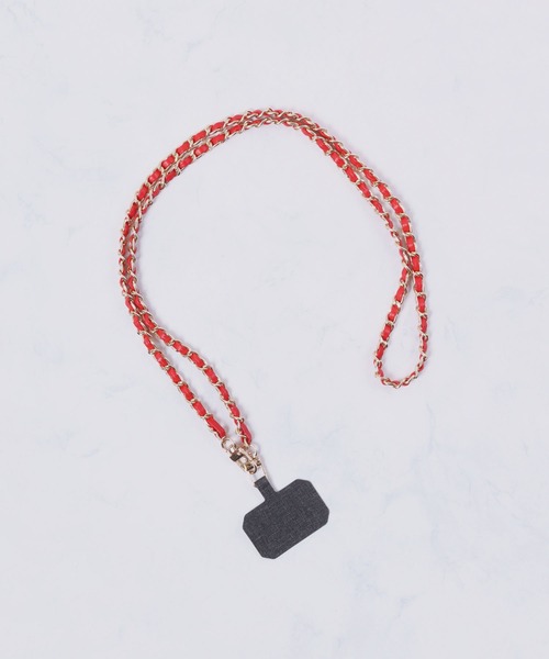 Ree&Mee（リーアンドミー）の「Ree&Mee チェーン スマホ ショルダー スマホストラップ モバイル ストラップ（スマホグッズ・レディース・アイボリー/ホワイト/レッド/ピンク/モカ/イエロー/ブラック/ブラウン/ゴールド系その他/ライトピンク・FREE）」の9枚目の写真