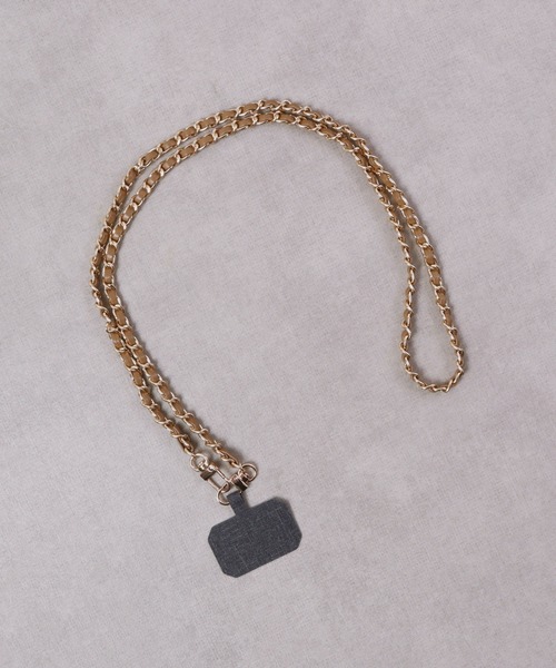 Ree&Mee（リーアンドミー）の「Ree&Mee チェーン スマホ ショルダー スマホストラップ モバイル ストラップ（スマホグッズ・レディース・アイボリー/ホワイト/レッド/ピンク/モカ/イエロー/ブラック/ブラウン/ゴールド系その他/ライトピンク・FREE）」の5枚目の写真