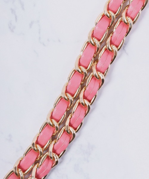 Ree&Mee（リーアンドミー）の「Ree&Mee チェーン スマホ ショルダー スマホストラップ モバイル ストラップ（スマホグッズ・レディース・アイボリー/ホワイト/レッド/ピンク/モカ/イエロー/ブラック/ブラウン/ゴールド系その他/ライトピンク・FREE）」の18枚目の写真