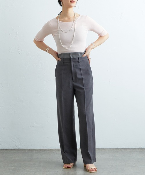 SHENERY(シーナリー)の「ダブルベルトセンタープレスパンツ(その他パンツ・レディース・グレー/ブラック・36/38)」の14枚目の写真