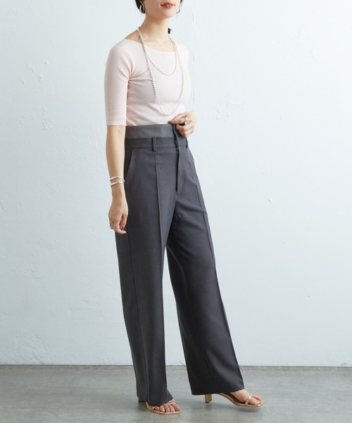 SHENERY(シーナリー)の「ダブルベルトセンタープレスパンツ(その他パンツ・レディース・グレー/ブラック・36/38)」の17枚目の写真