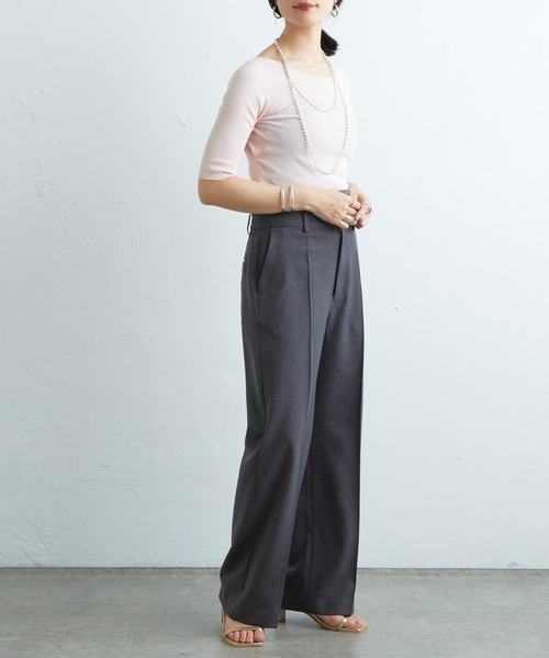 SHENERY(シーナリー)の「ダブルベルトセンタープレスパンツ(その他パンツ・レディース・グレー/ブラック・36/38)」の18枚目の写真