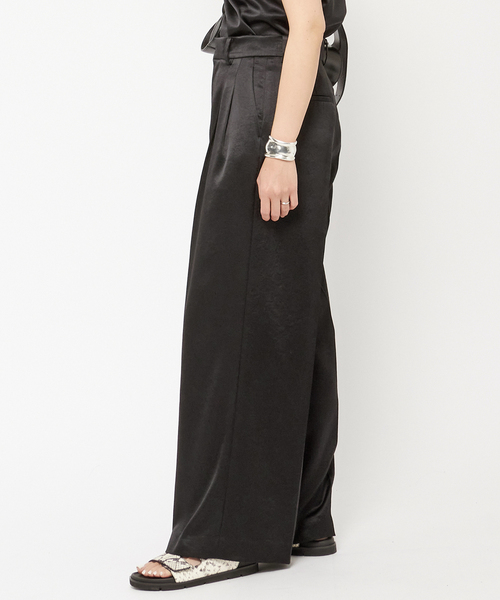 ミニマルサテンパンツ（スラックス）｜AP STUDIO（エーピー
