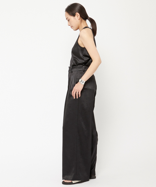 ミニマルサテンパンツ（スラックス）｜AP STUDIO（エーピー